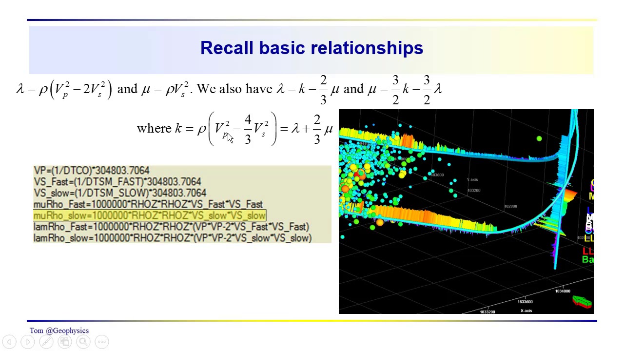Geophysics: Seismic - calculating elastic moduli from density and velocity logs