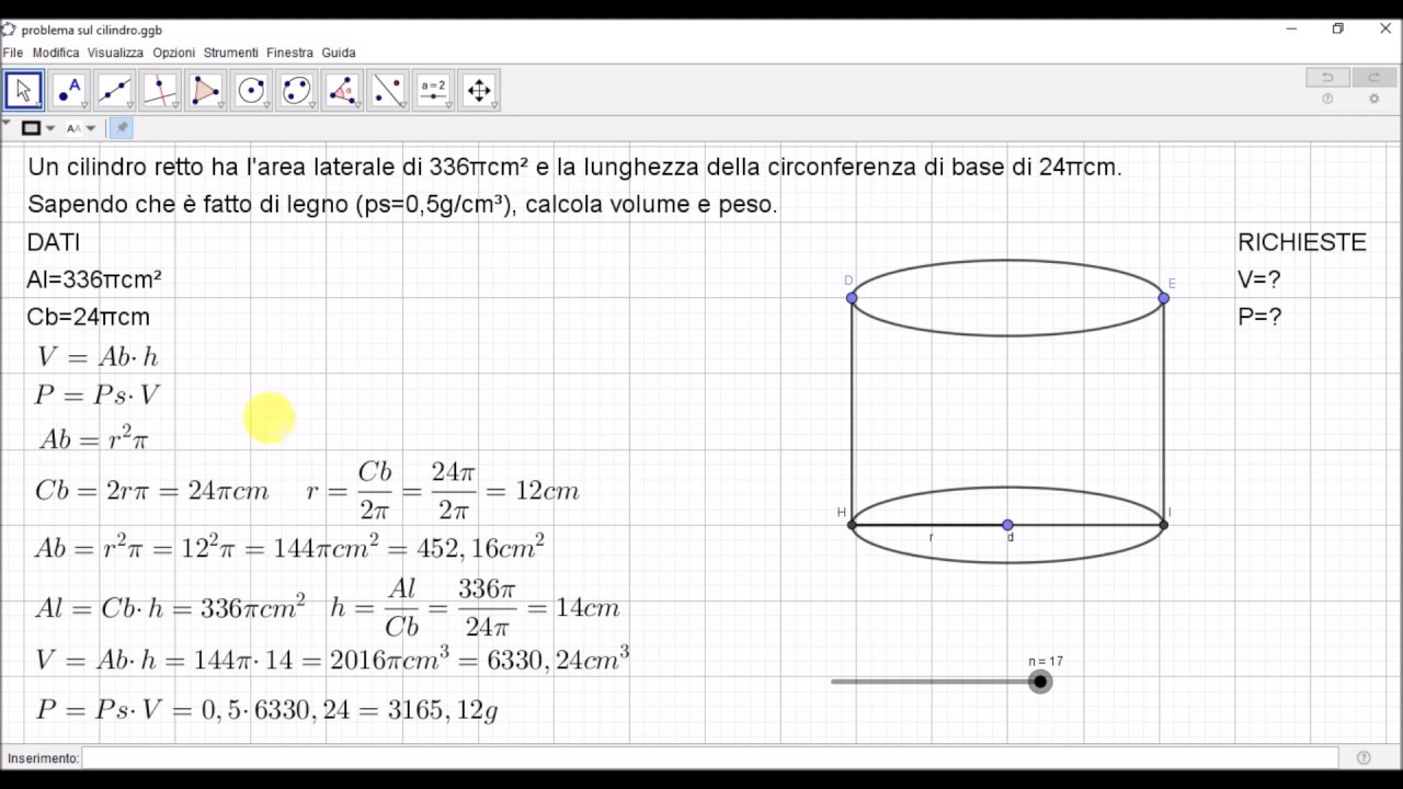 Problema sul cilindro