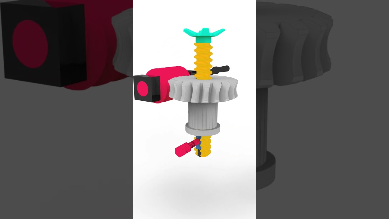 Worm Gear Screw Jack #cad #solidworks #fusion360 #mechanism #mechanic #engineering