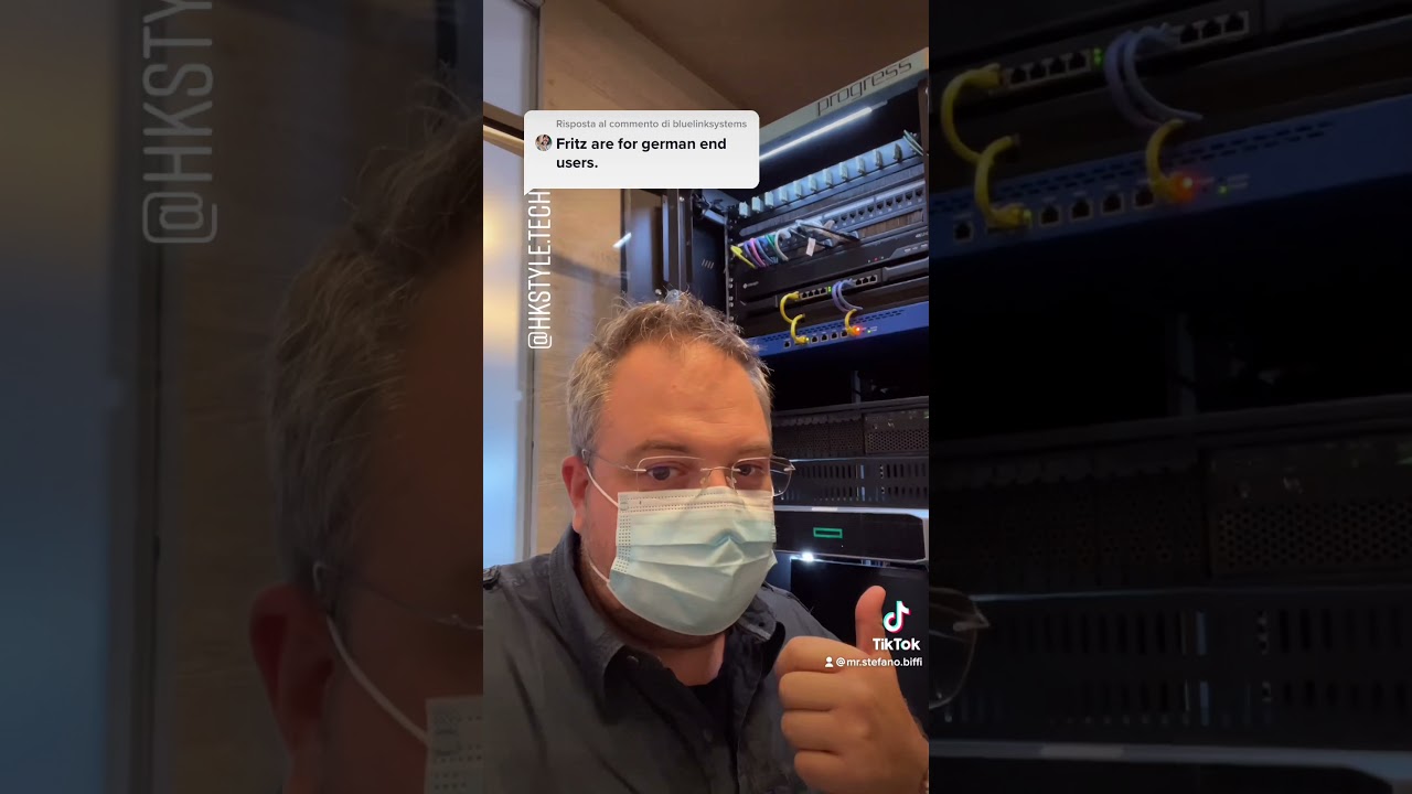 Our Network Cabinet with routers Fritz, MIKROTIK firewall and UANIA connectivity aggregator!