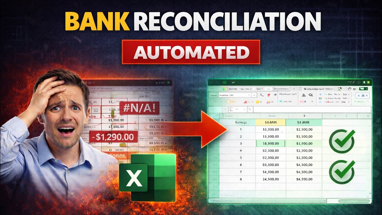 Excel Automation: Bank Reconciliation Made EASY with Power Query (No VLOOKUP Needed)