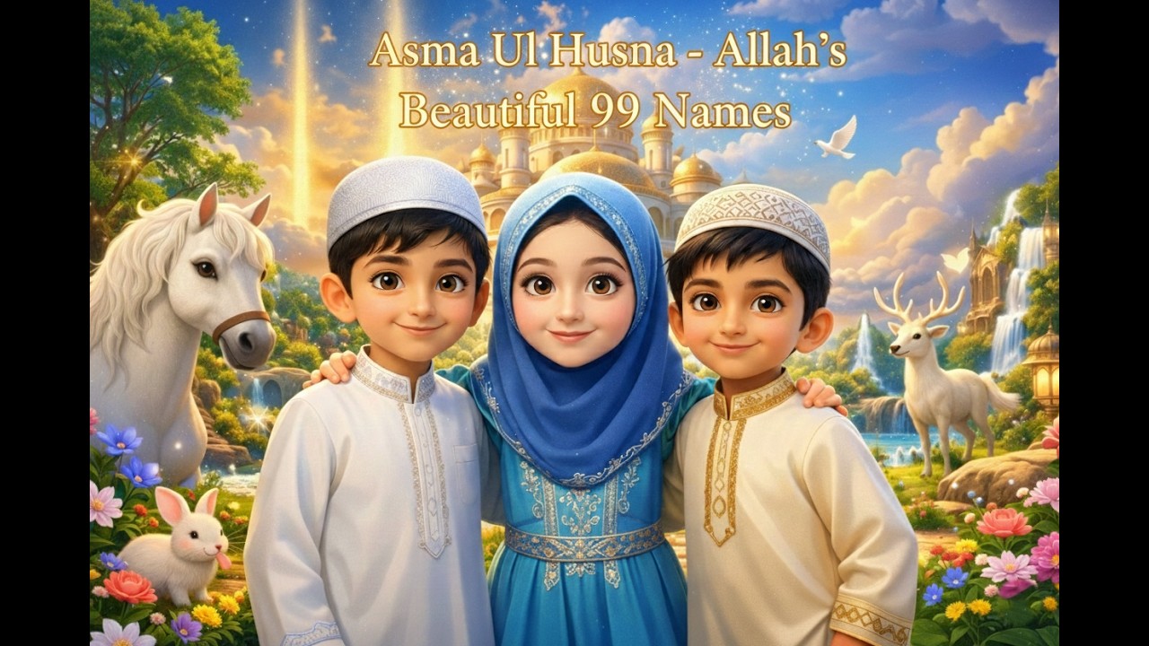 99 Names of Allah (Asmaul Husna) – Powerful & Emotional Kids Nasheed | 4K Islamic Animation