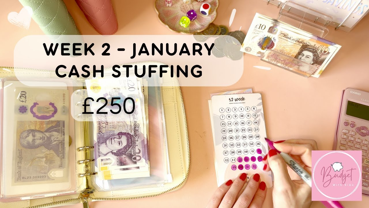 JANUARY W2 - CASH STUFFING £250 | Low Income | #CashEnvelopeStuffing | UK Cash Stuffing | Budgeting