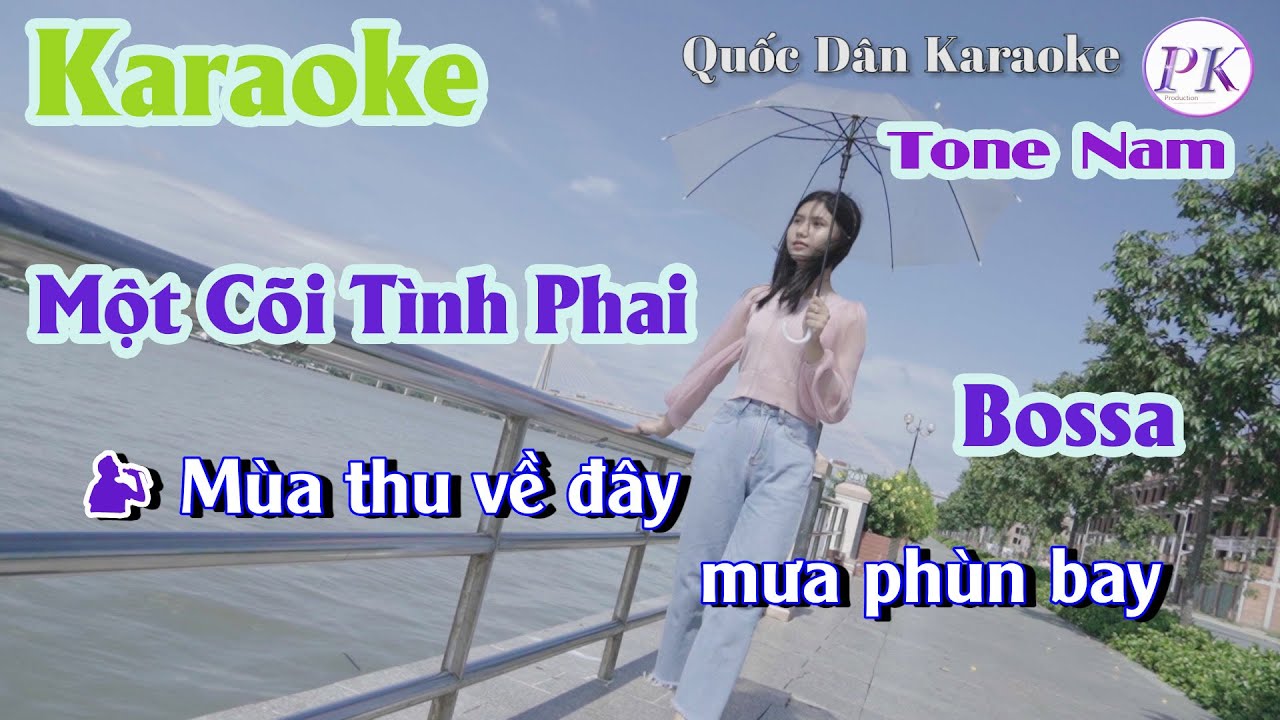 Karaoke Một Cõi Tình Phai | Bossa Nova | Tone Nam (C#m,Tp:115) | Quốc Dân Karaoke