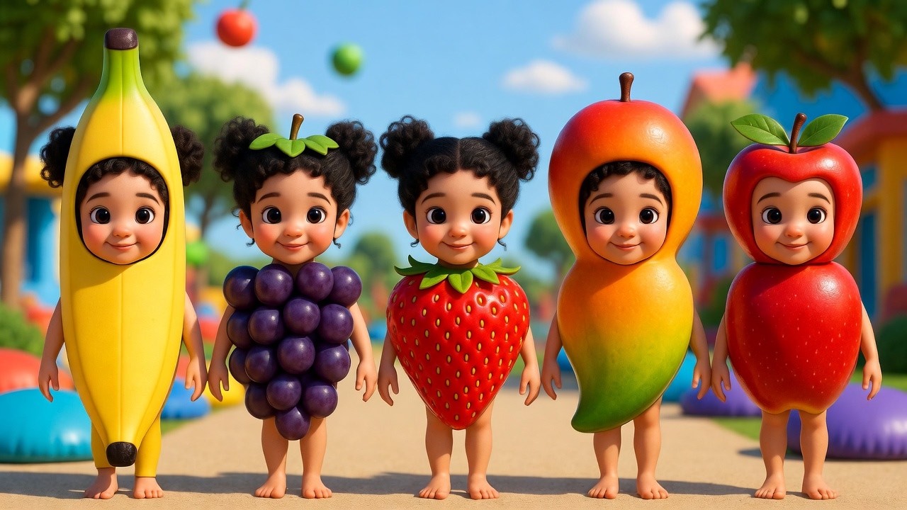 Funny Fruit Dress Dance 🍎🍌🍓🥭🍉🍇