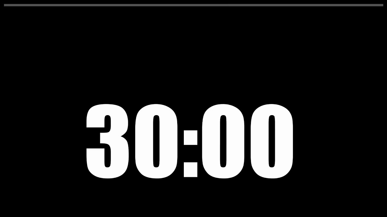 30 Minute Classroom Timer | Black Screen, Low Distraction
