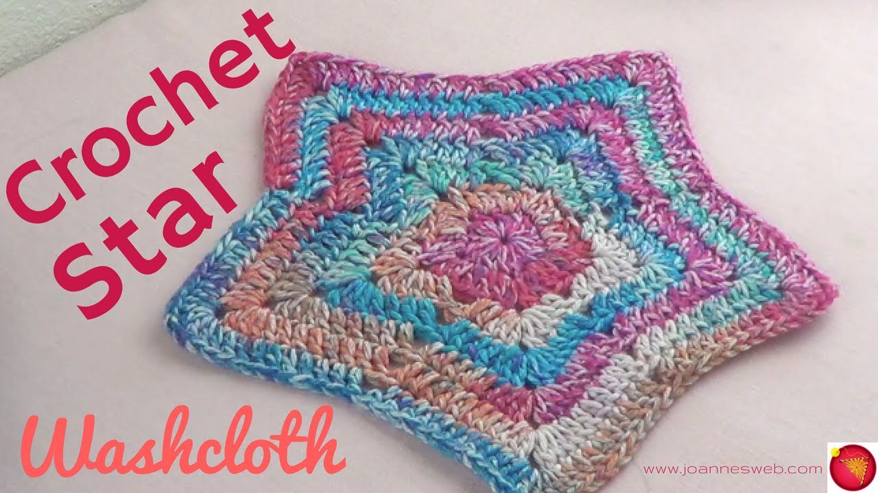Crochet Star Washcloth