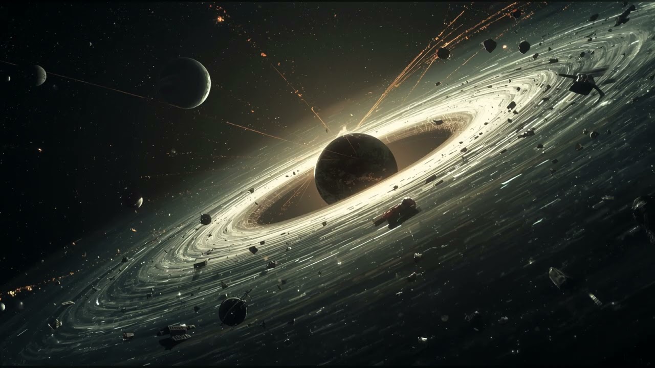 Event Horizon Elegy ⚫ 2 Hour Black Hole Soundscape  Gravitational Spaghettification Ambience  Cosmic