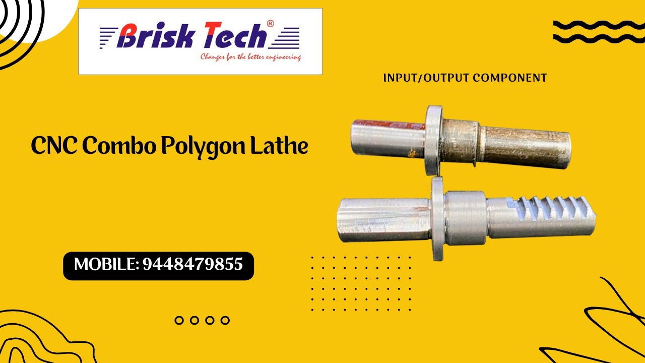 CNC combo polygon lathe performs a rack-cutting process. Brisktech Engineers