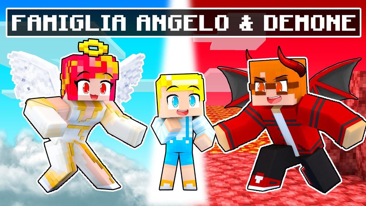 Vengo Adottato Da ANGELO e DEMONE Su Minecraft!