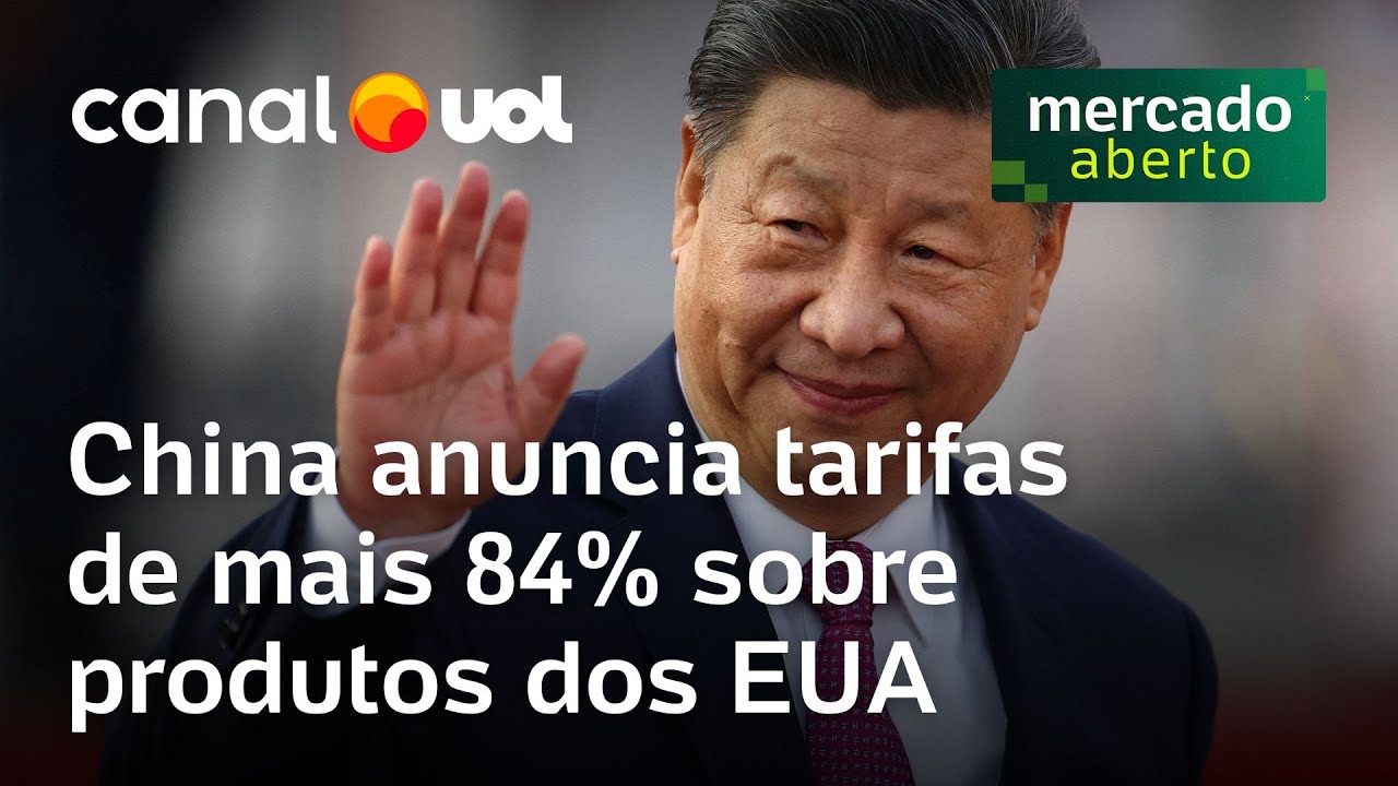 China anuncia tarifas de mais 84% sobre produtos dos EUA em resposta a Trump