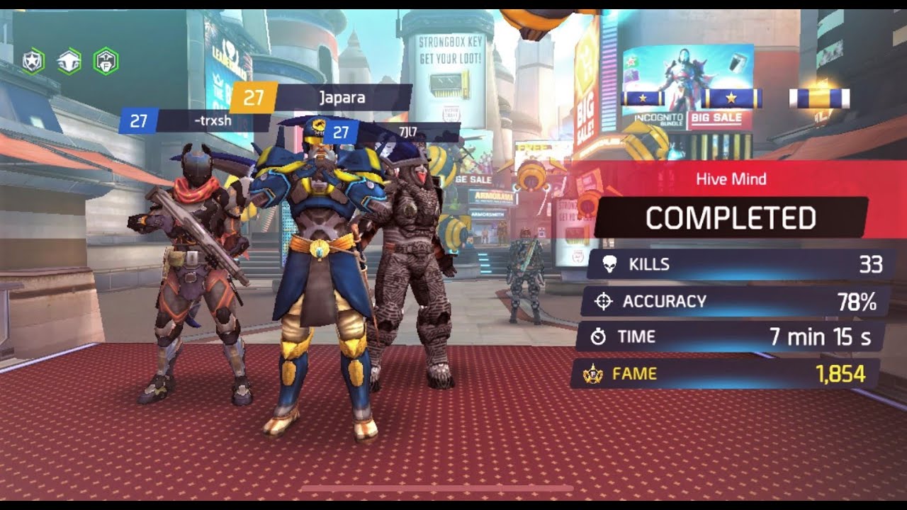 Shadowgun Legends - Hive Mind Speed Run World Record - 7:15