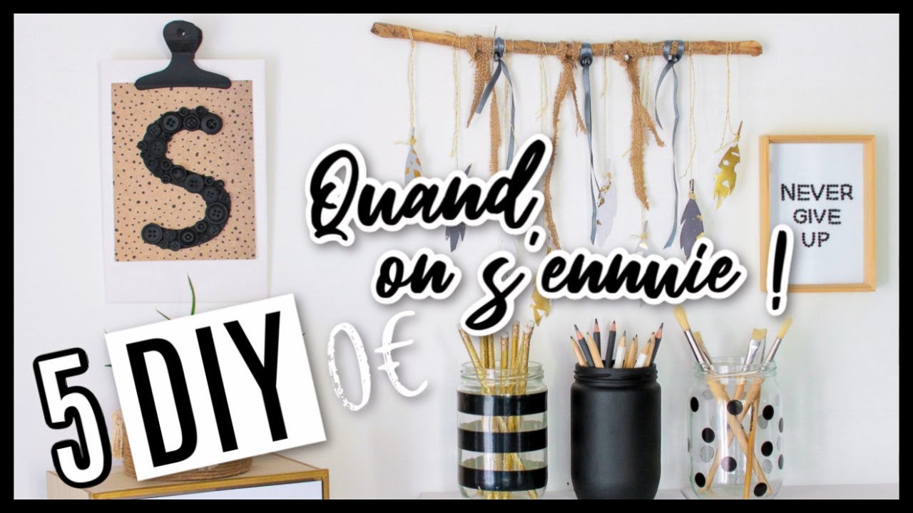 5 DIY 0€ À FAIRE QUAND ON S'ENNUIE EN CONFINEMENT !