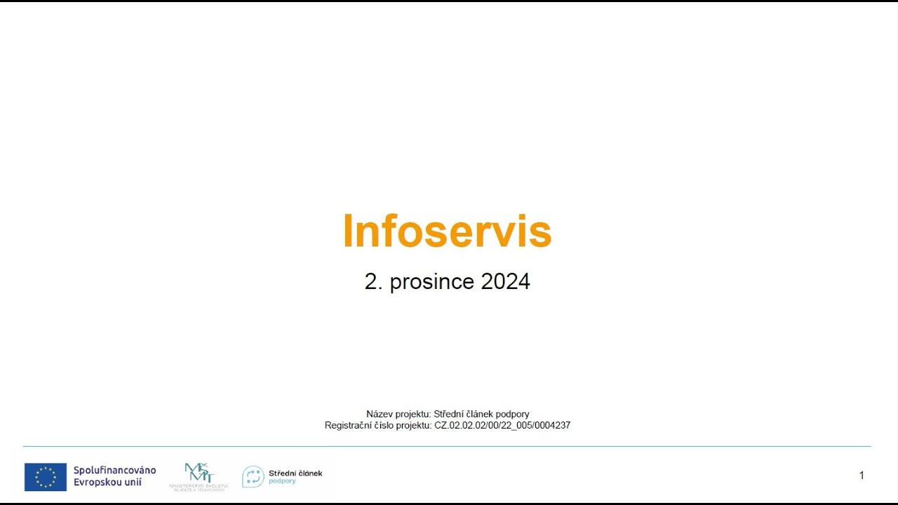 14. Infoservis MŠMT pro ředitele a zřizovatele