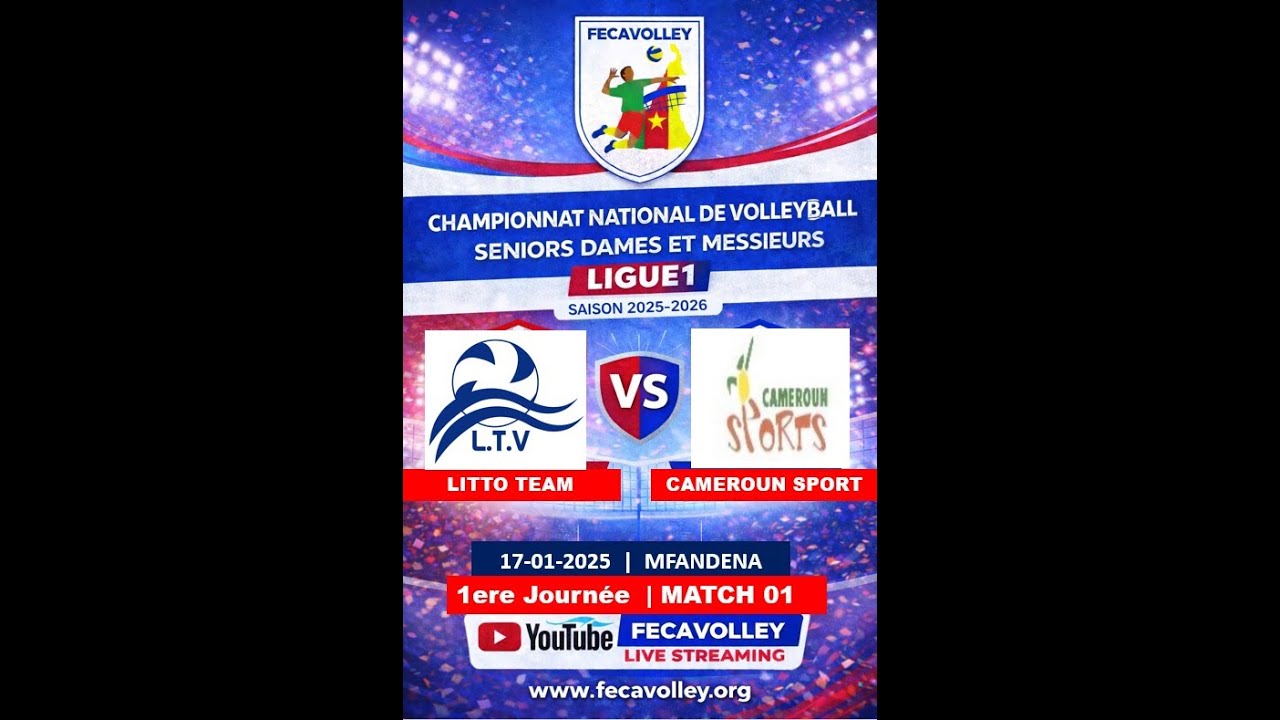 LITTO TEAM vs CAMEROUN SPORT | Men's | Day 1 | Cameroon National Volleyball Championship League 1
