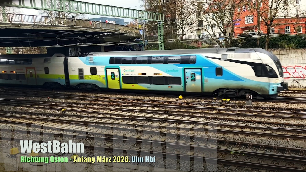Westbahn unterwegs nach Osten, im März 2026, Ulm Hbf. #railway #trainspotting #eisenbahn
