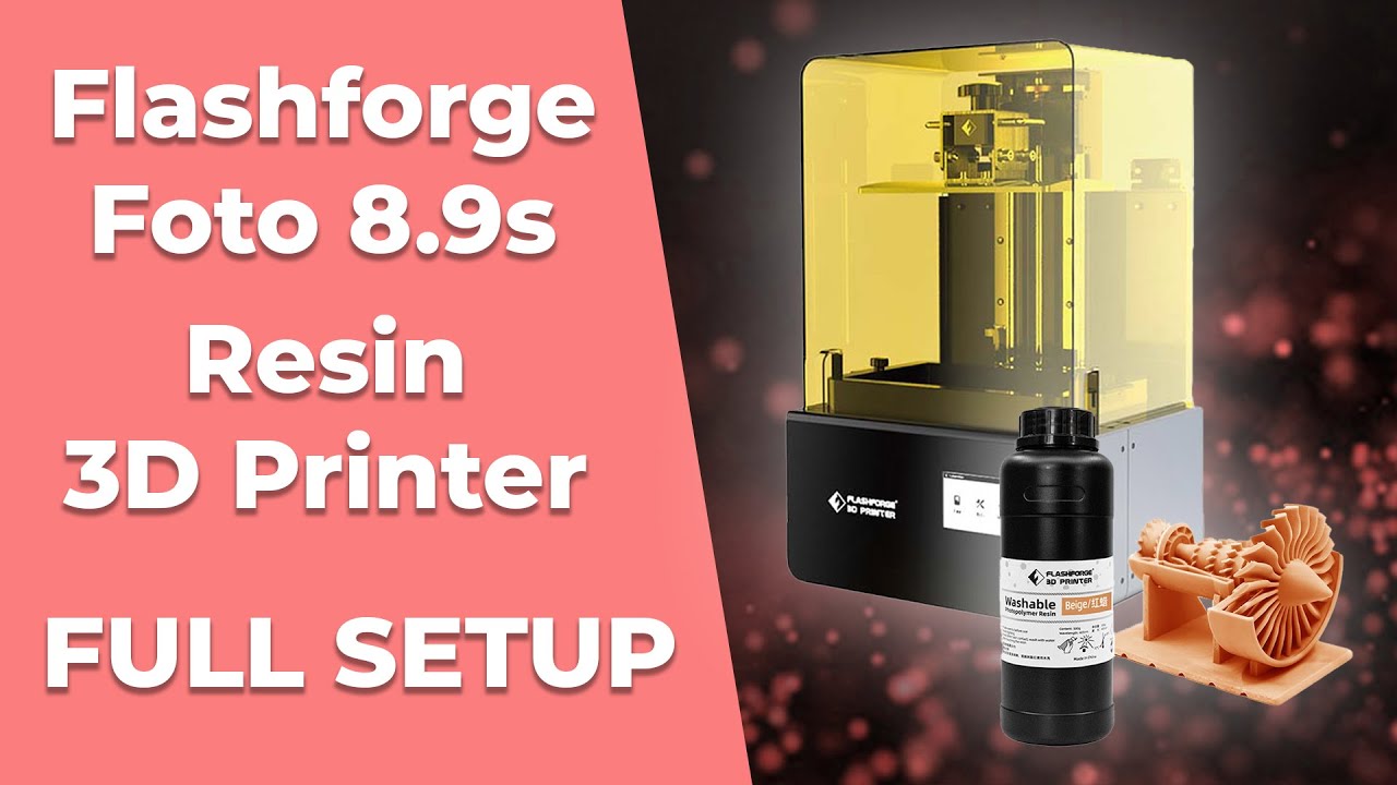 Flashforge Foto 8.9s Resin 3D Printer - Full Setup