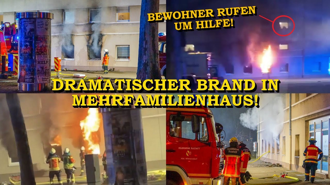++ DRAMATISCHER BRAND: BEWOHNER RUFEN UM HILFE ++ Flammen schlagen aus Erdgeschoss | GROSSEINSATZ