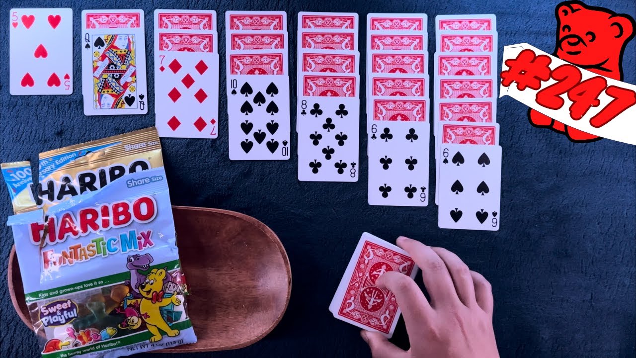 Candy & Solitaire ASMR #247: Haribo Funtastic Mix & The Monkey Business Deck