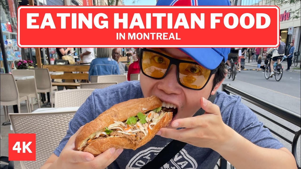 Je mange du Haitien à Montréal - Eating Haitian Food in Montreal - 4K