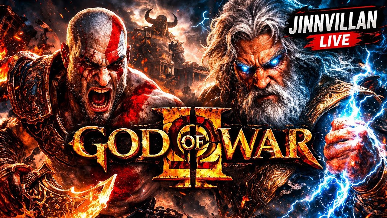 GOD OF WAR 2 Gameplay 🔥 Kratos Returns 😈 | JINNVILLAN LIVE