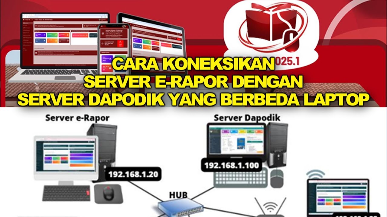 Cara Menghubungkan Server e-Rapor SD dengan Dapodik yang Berbeda Laptop!
