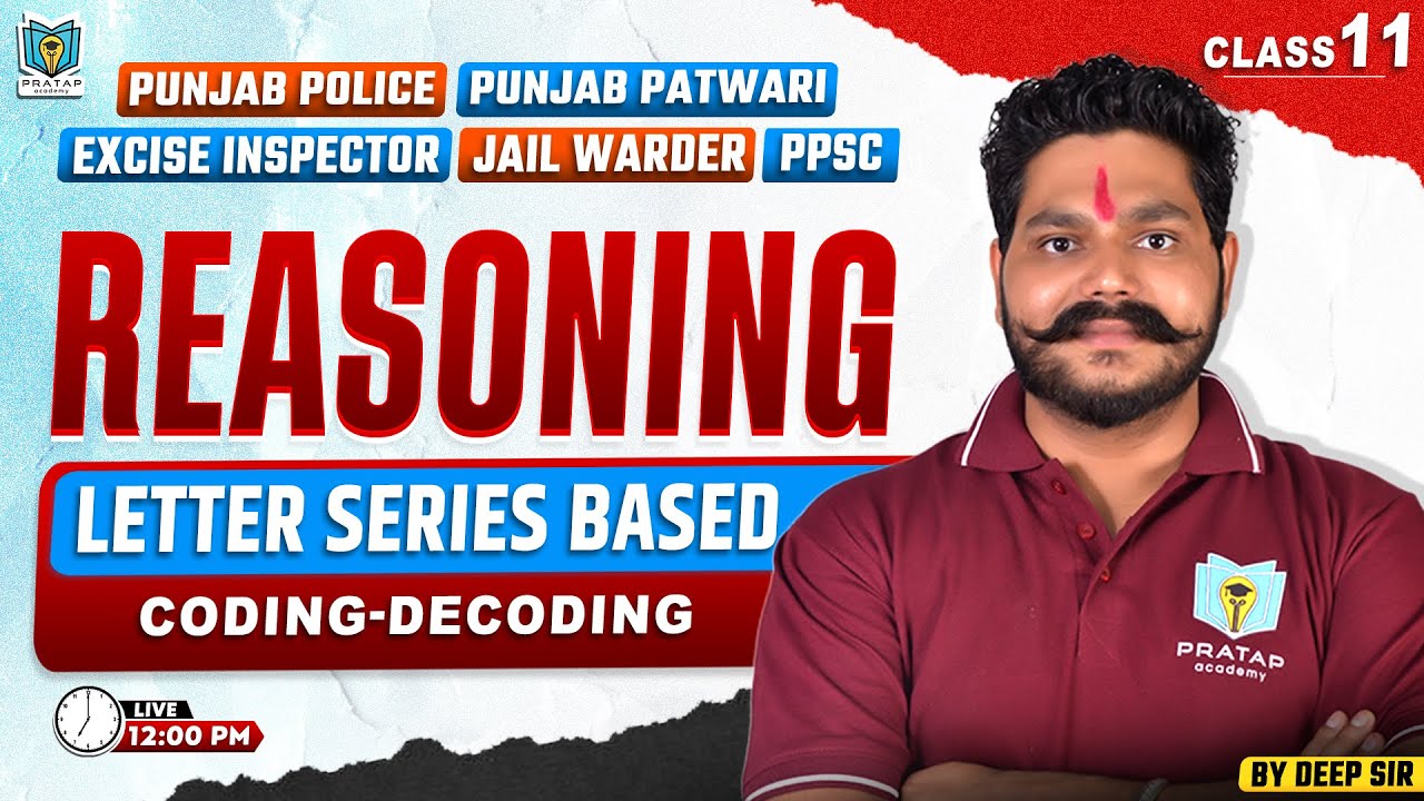 Letter Series Based Coding & Decoding | Reasoning Class For All Competitive Exams 2025 | By Deep Sir