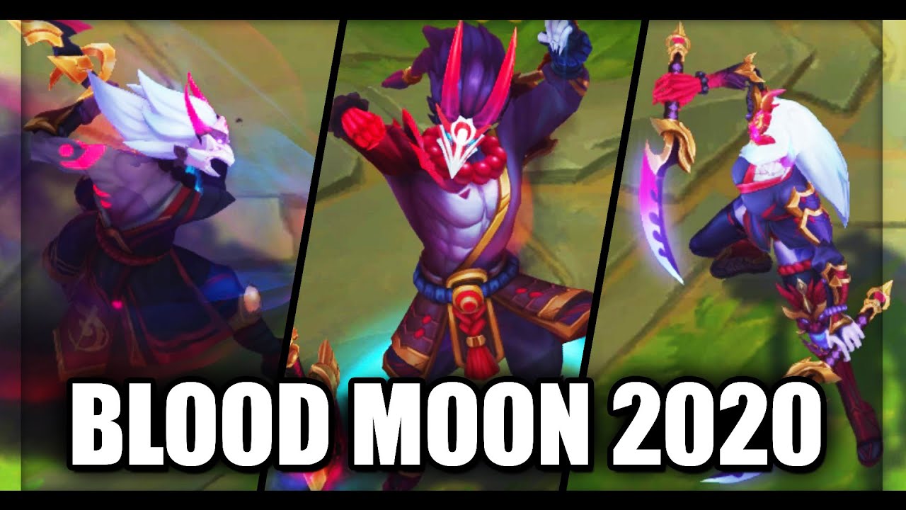 All New Blood Moon Skins Katarina Master Yi Tryndamere - Blood Moon Skins 2020 (League of Legends)