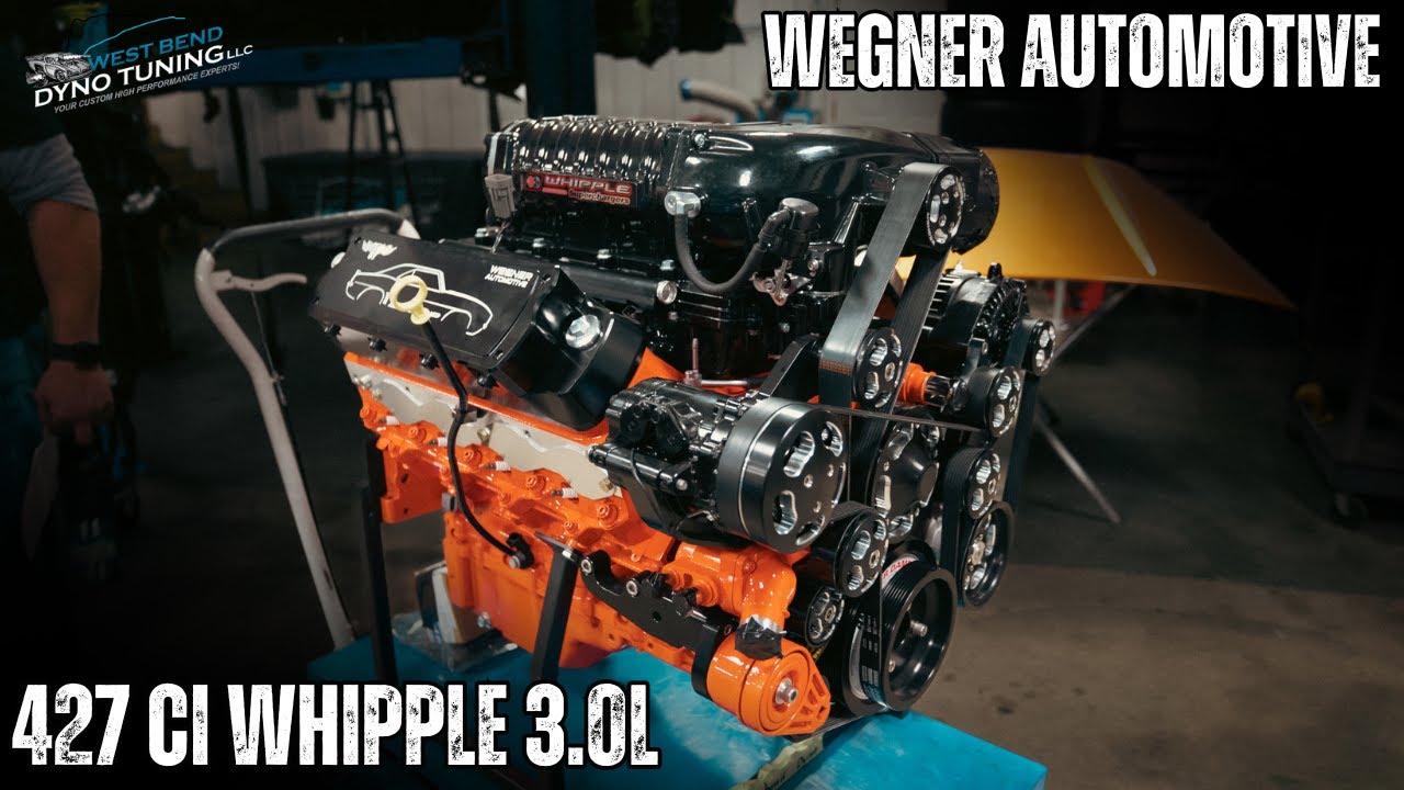 Двигатель WEGNER AUTOMOTIVE 427 CI WHipple 3.0L с наддувом | Настройка на динамометрическом стенд...