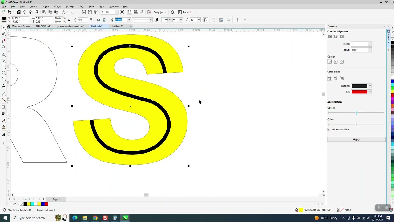 CorelDraw Tips & Tricks Inside Center line of a FONT Part 3