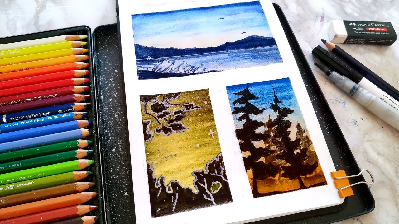 Watercolor pencils art ideas