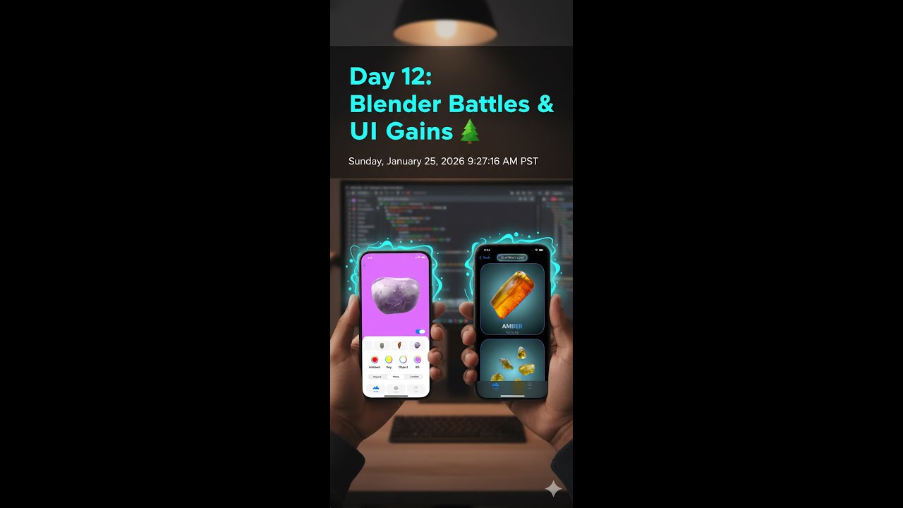 Day 12: Blender Battles & UI Gains 🌲🐺