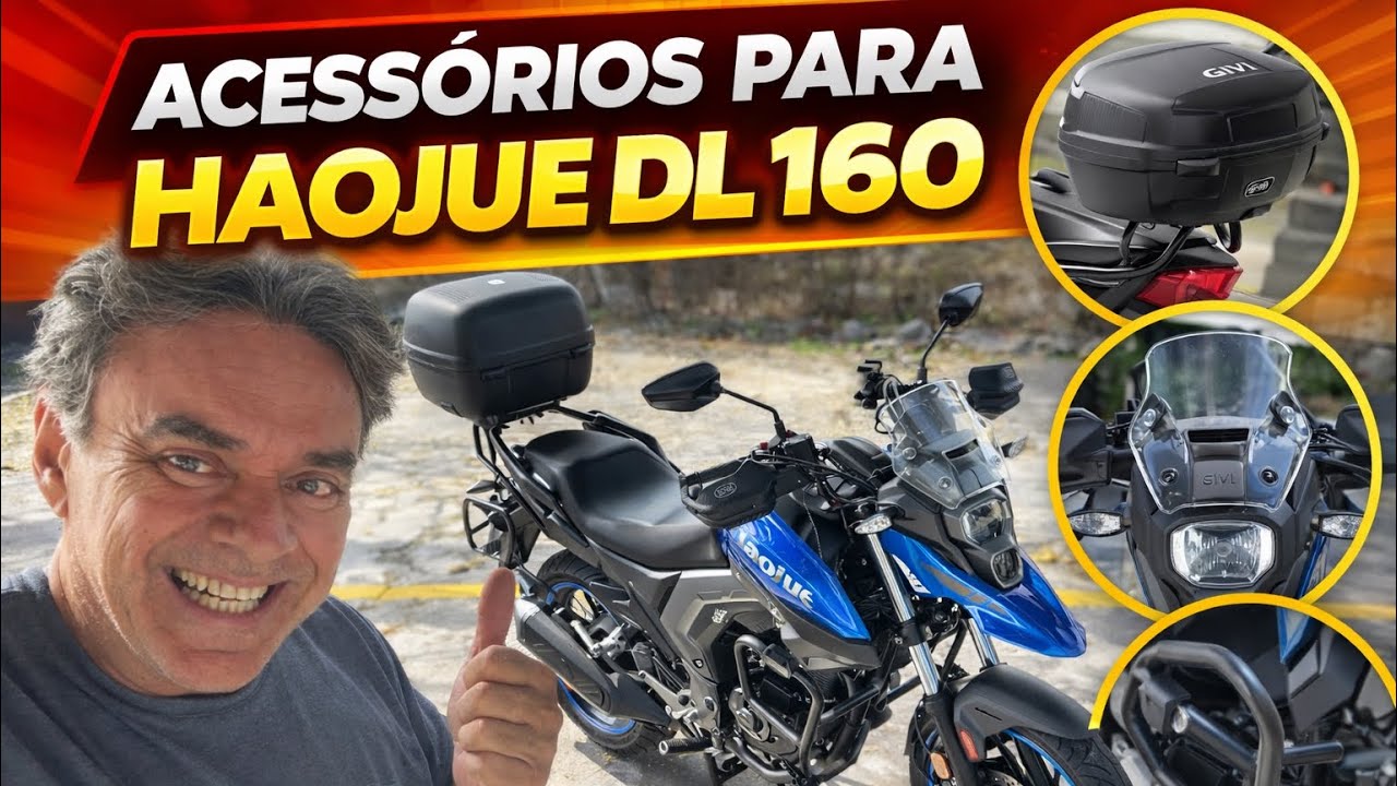 Haojue DL 160 acessórios #motociclismo #motovlog 
