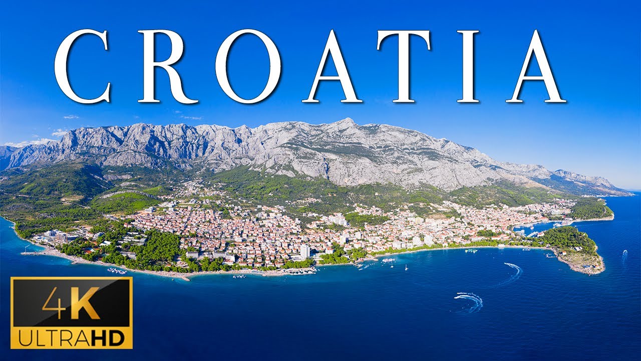 FLYING OVER CROATIA (4K UHD) - Calming Music With Stunning Beautiful Natural Film For Relaxation