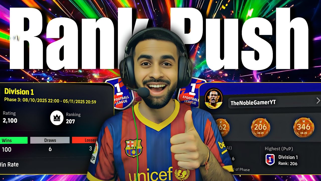 Learning Manual Defense 🔥 Live Rank Push 🚨Efootball Mobile