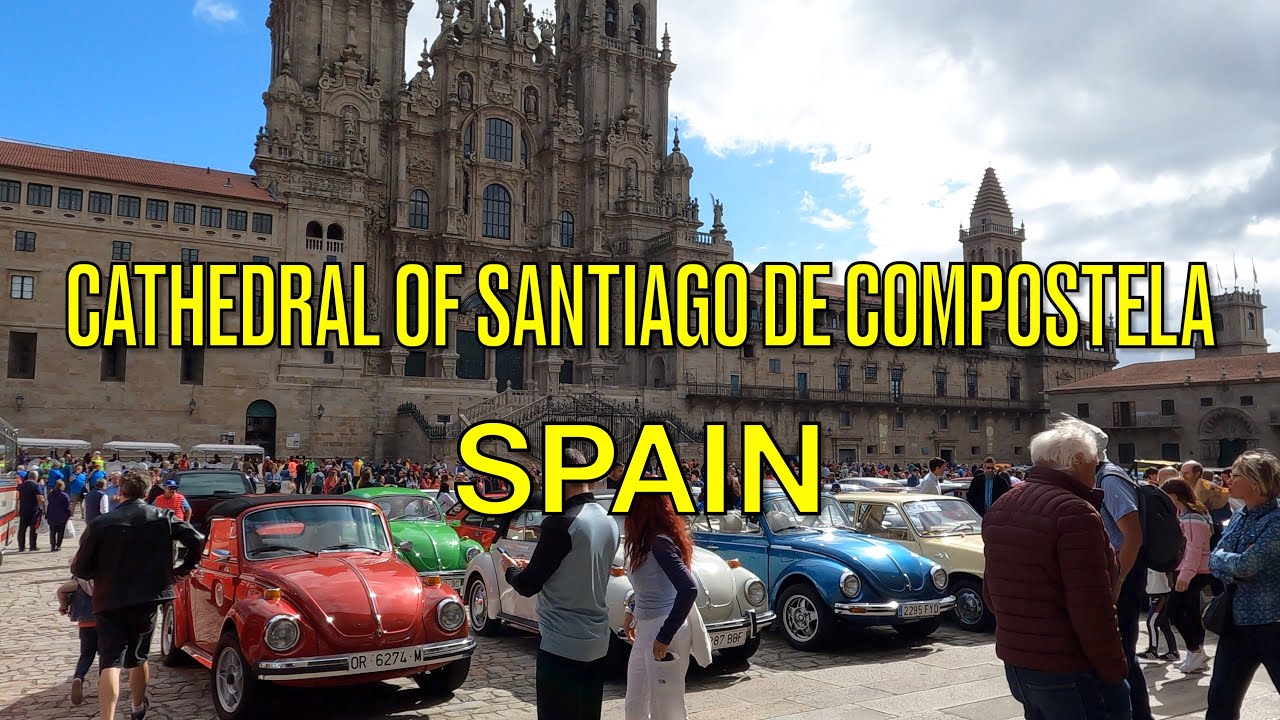 Santiago De Compostela, Spain ②, Cathedral and Classic cars・4K
