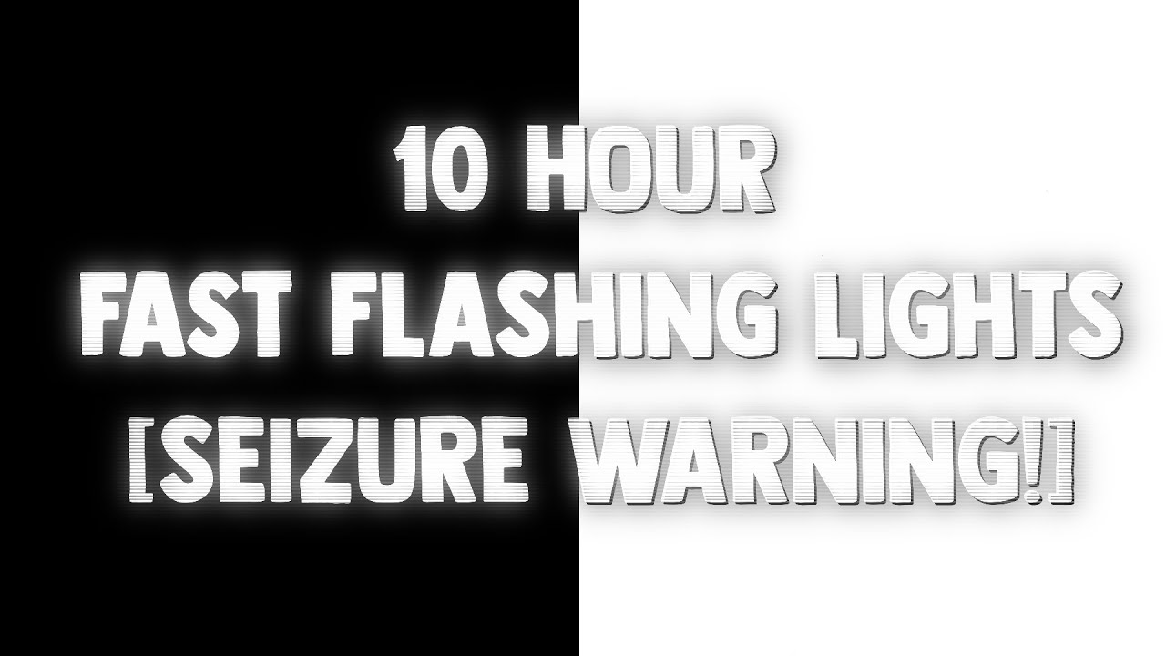 10 Hour Fast FLASHING LIGHTS Black & White Screen! | SEIZURE WARNING! | Screensaver, Disco Lights