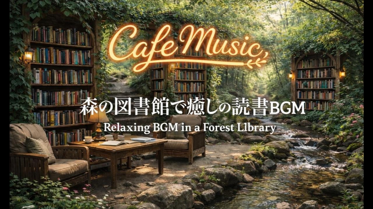 【読書BGM】森の図書館で流れる癒しのCafe Music｜作業・勉強に集中できる音楽