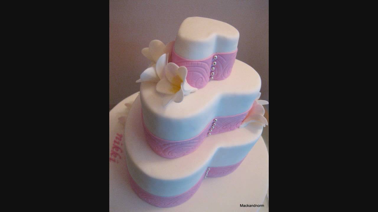 Yellow Frangipani Heart Cake - how to tutorial