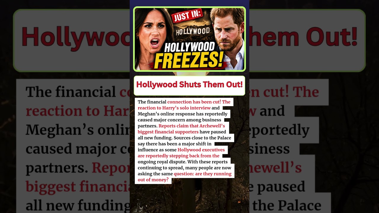 BREAKING: Meghan Markle&rsquo;s Online Fury Sparks Hollywood Freeze on Sussex Millions!