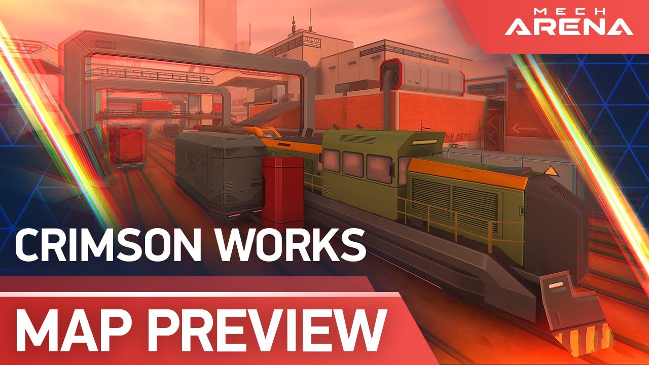 Map preview: Crimson Works | Deathmatch 5v5 | Mech Arena