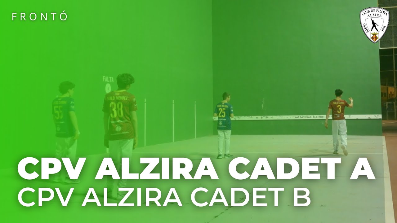 🟢FRONTÓ PARELLES JECV — CADETS — CPV ALZIRA CADET A vs CPV ALZIRA CADET B — 15/1/2026
