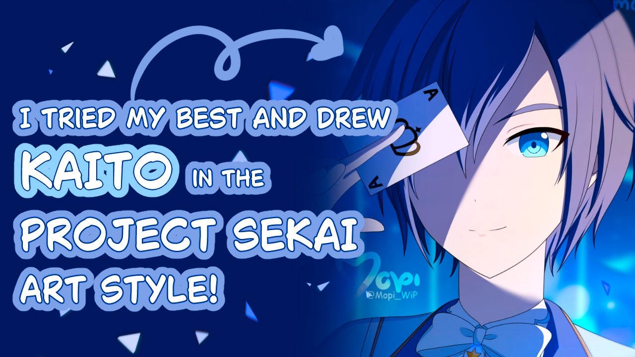 Explaining how I practice drawing in the PJSK art style + I tried drawing KAITO! || Speedpaint