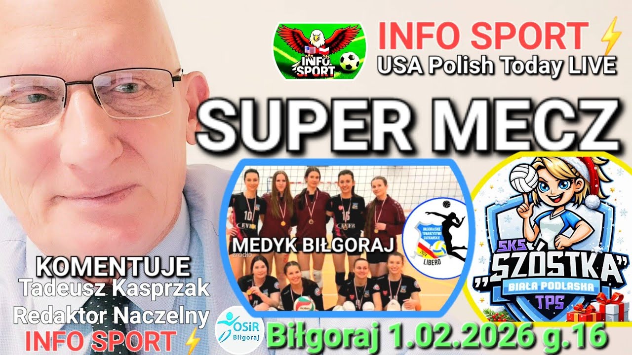 Już DZIŚ godz. 16⚡️SUPER MECZ SIATKÓWKI KOBIET Na ŻYWO w INFO SPORT⚡️ KOMENTUJE TADEUSZ KASPRZAK