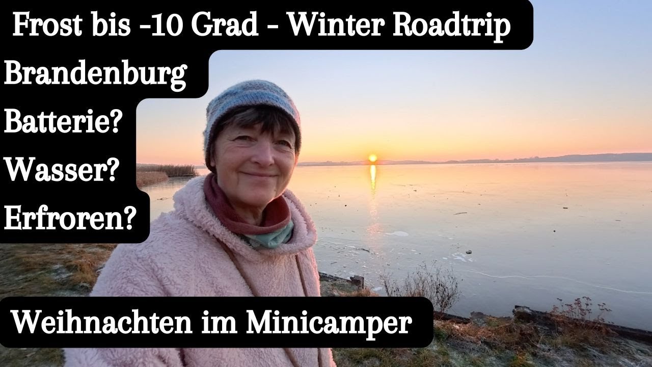 Vlog 359 Weihnachten im Minicamper • eisige Kälte • bleibt es warm im Camper • Sonnenuntergang