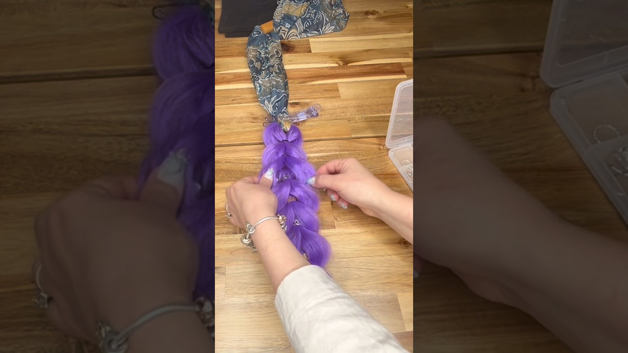Final touches to this #rumibraid braid for my daughter! Ready for part 2? Application? #hairtutorial