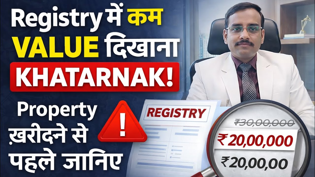 Registryमें कम Valueदिखाना कितना ख़तरनाक? Propertyखरीदने से पहले ज़रूर जानें bySatishSir #realestate