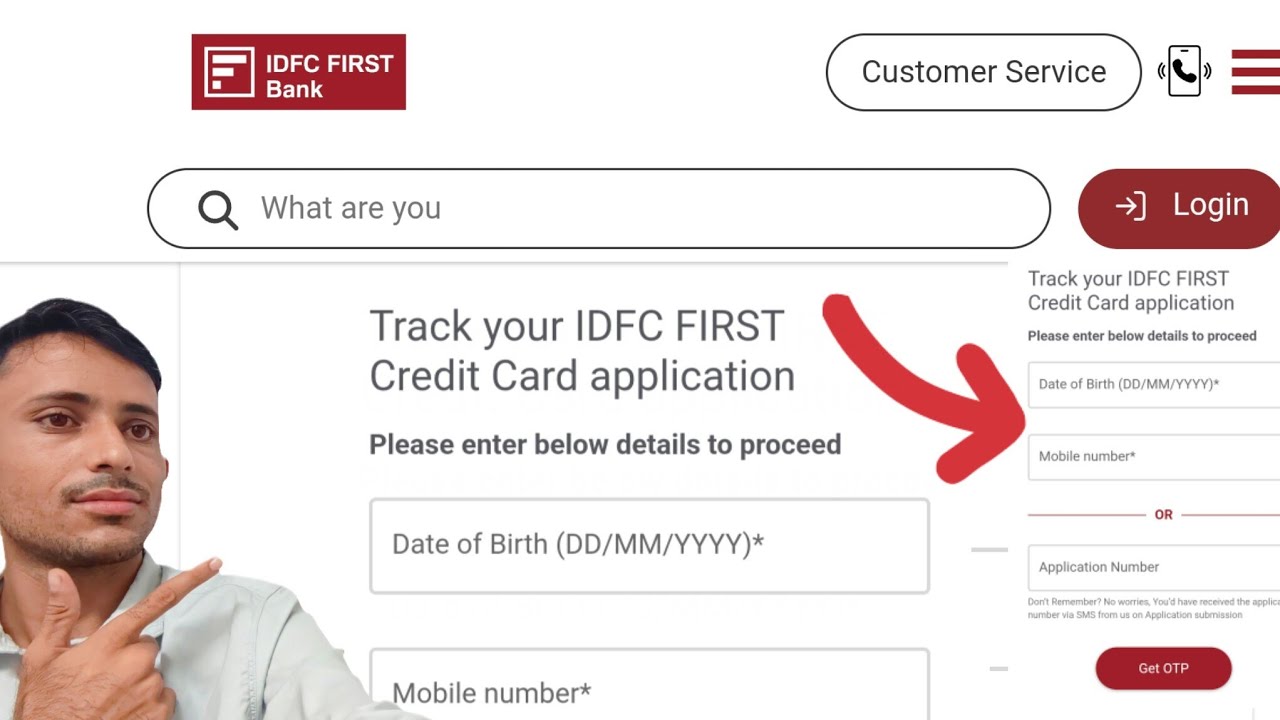 How to Check IDFC Credit Card Status || How to track IDFC  CREDIT CARD Application