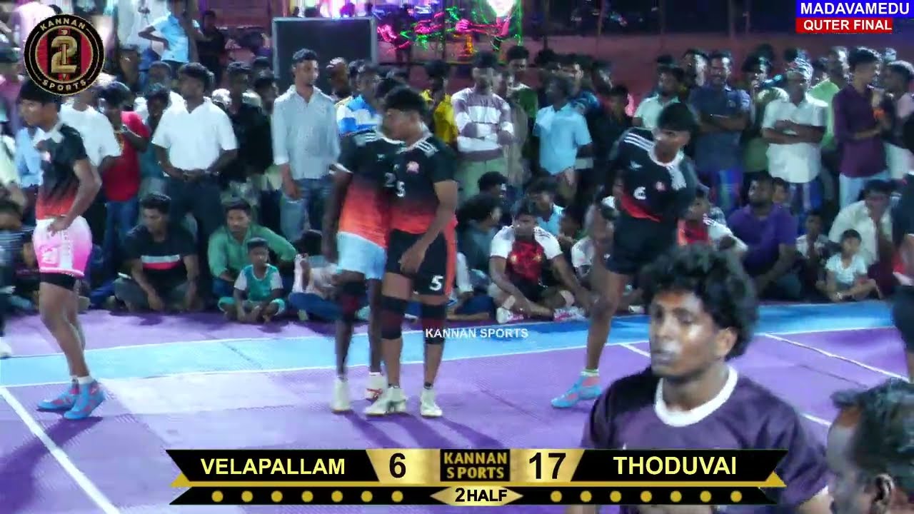 SEMI 1- THODUVAI VS VELAPALLAM @MADAVAMEDU,SHRKAZHI KABADDI MATCH