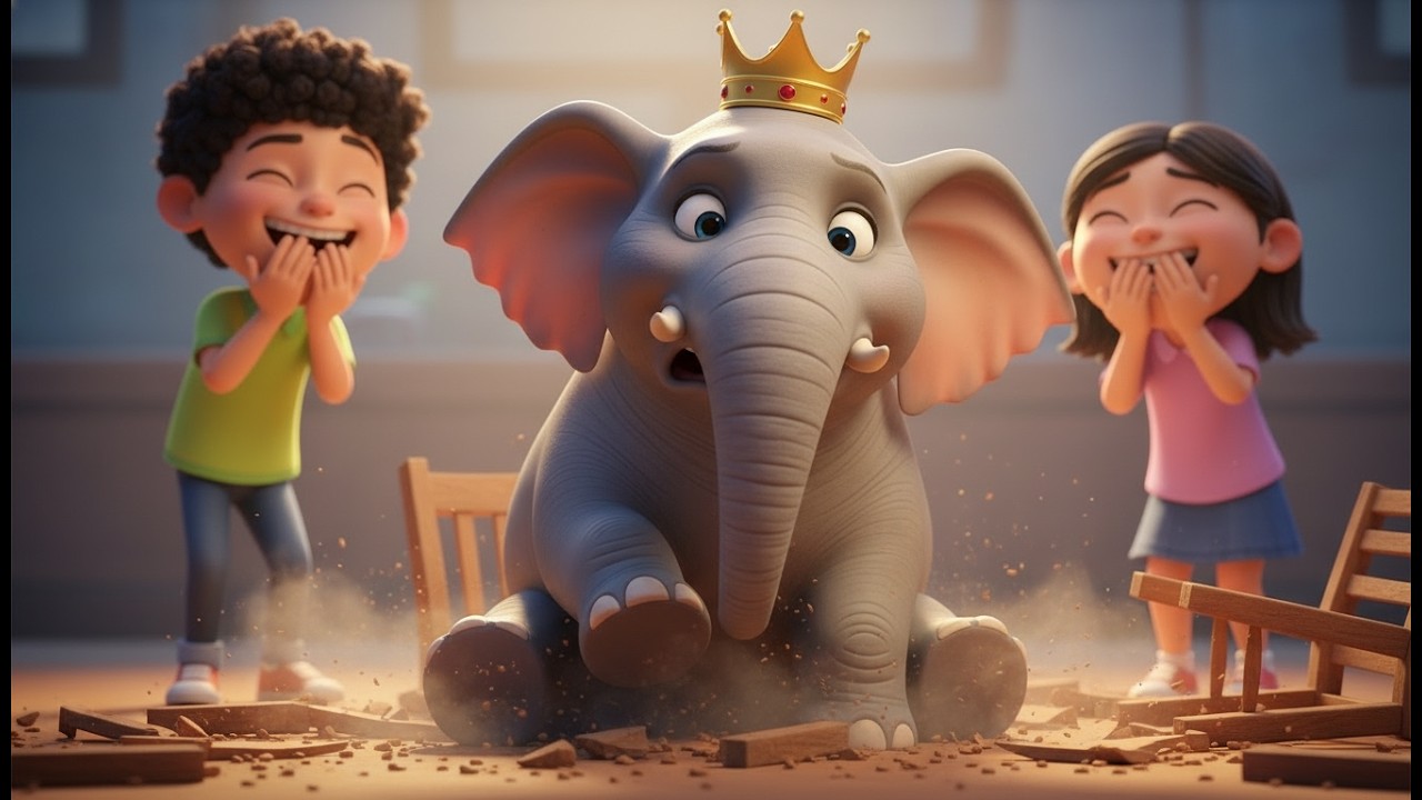 हाथी राजा कहाँ चले? 🐘 Hathi Raja Kahan Chale | कुर्सी बोली चटर-पटर! Funny 3D Hindi Rhyme